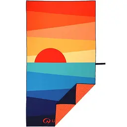 Рушник Lifeventure Soft Fibre Printed Giant Блакитний-Помаранчевий