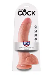 Фалоімітатор King Cock 9 23 см тілесний - мініатюра 4