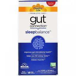 Натуральна добавка Country Life Sleep Balance Gut Connection кишечник та сон 60 капсул - мініатюра 2