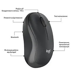 Бездротова миша Logitech M240 Graphite (910-007119) - мініатюра 6
