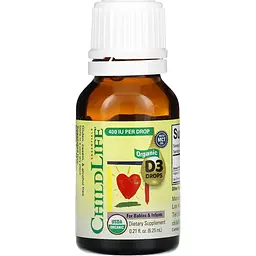 Дитячий вітамін D3 ChildLife Essentials Organic Vitamin D3 Drops 6.25 мл - мініатюра 2