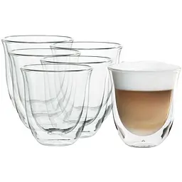 Набір склянок DeLonghi DLSC301 Cappuccino 270 мл 6 шт. (5513284441) - мініатюра 4
