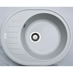 Кухонна мийка Adamant OVUM old stone 615x495x200 мм, з крилом 61,5 см - мініатюра 3