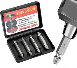 Набір біт екстракторів для викручування саморізів болтів Xo Easy Out Tool - мініатюра 4