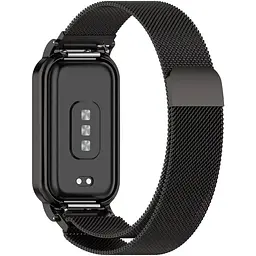 Ремінець-бампер DK для Xiaomi Redmi Smart Band 2 Metal Milanese Loop Magnetic (016244) (black) - мініатюра 2