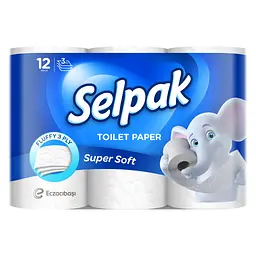 Туалетний папір Selpak 3 шари 12 рулонів (8690530204508)