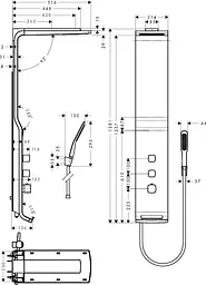 Душова система Hansgrohe Raindance Lift 27008400, Білий - мініатюра 2