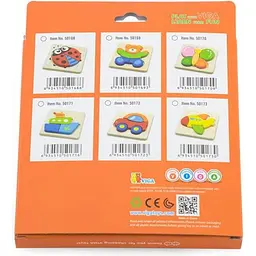 Дерев'яний міні-пазл Viga Toys Ведмедик 4 елементи (50169) - мініатюра 3