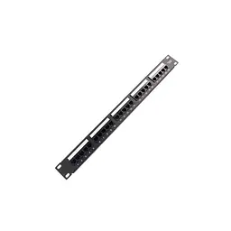 Патч-панель 19" телефонна Voltronic 1U 25xRJ-45 cat.3 DUAL type (PPU25-1U)