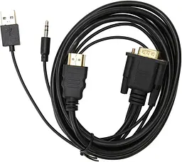 Кабель-перехідник VGA на HDMI 1080P, 1,8 м