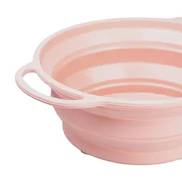Друшляк силіконовий складаний об'ємом 2.6 літри, рожевий TS Kitchen HP34544P - мініатюра 4