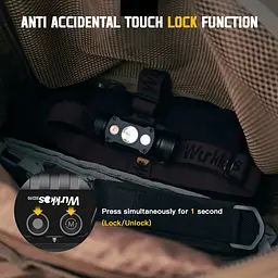 Налобний ліхтарик Wurkkos HD50 потужний акумуляторний світлодіодний ліхтар Black (19272) - мініатюра 4