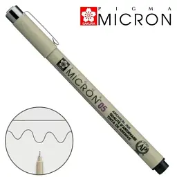Лайнер Sakura Pigma Micron (0.5) 0,45 мм Чорний (084511306448) - мініатюра 2