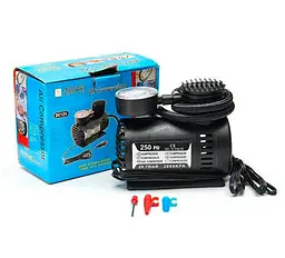 Автомобільний компресор авто насос від прикурювача 12в DC-12V 250 PSI Air Compressor чорний