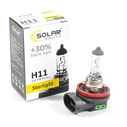Галогенова лампа Solar H11 24V 70W PGJ19-2 Starlight +30%(2411)