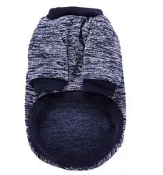Кофта для собак та котів EcoToys Black Blue L ряба темно-синя A: 36 см B: 44 см C: 29 см L-7120 - мініатюра 2