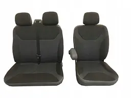 Модельні чохли 2+1 для Renault Traffic / Opel Vivaro / Nissan Primastar Чорно - сірі - мініатюра 2