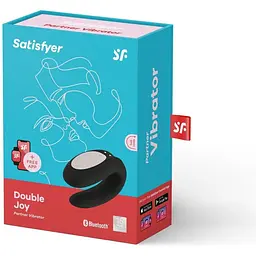 Смарт-вібратор для пар Satisfyer Double Joy із широким кліторальним стимулятором Чорний - мініатюра 7