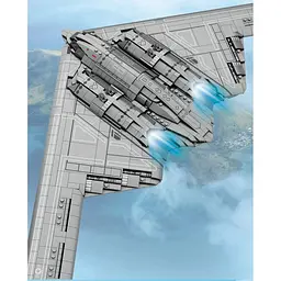 Конструктор Reobrix Стелс-бомбардувальник B2 на підставці (33038) [171525] - мініатюра 9