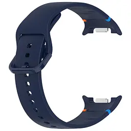 Силіконовий ремінець на смарт годинник Samsung Galaxy Watch 8 40mm/8 Classic 46mm/8 44mm, Silicone, dark blue, зі зручною застібкою, на фітнес браслет, ArmorStandart (ARM86862) - мініатюра 3