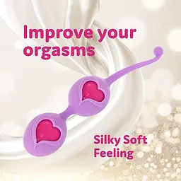 Вагінальні кульки FeelzToys Desi Love Balls, 16 см, фіолетовий - мініатюра 5
