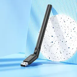 Wi-Fi Adapter HOCO Wi-Fi4 USB external antenna wireless network card HI32 2.4GHz, 150Mbps, USB2.0 - мініатюра 2