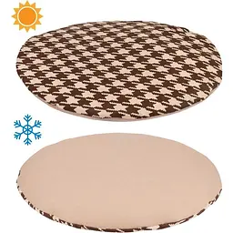Лежак для тварин BronzeDog Comfort круглий S 45х11 см бежевий з коричневим - мініатюра 4