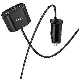 Автомобільний зарядний пристрій Hoco Z35 3USB PD3.0 Black