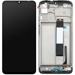 Дисплей Xiaomi Redmi 9T/Poco M3 чорний, оригінал PRC, з рамкою