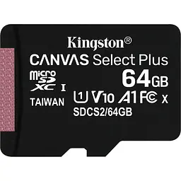 Карта пам'яті Kingston microSDXC 64GB Canvas Select Plus Class 10 UHS-1 А1 2 шт + SD адаптер [SDCS2/64GB-2P1A] [121488] - мініатюра 4