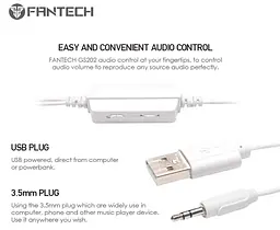 Компьютерные колонки Fantech GS 203 SPACE EDITION USB White - мініатюра 7