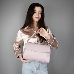 Сумка жіноча шкіряна на плече Virginia Conti 03834 світло-лілова - мініатюра 2
