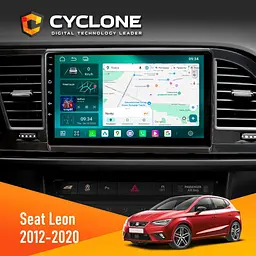 Штатна магнітола Seat Leon 2012-2020 Cyclone C9-013 4x64 DSP 4G Cyclone (НФ-00007421)