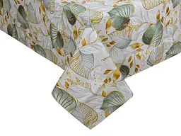 Скатертина Lefard Home Textile Paladium 240х140 см водовідштовхувальна оливкова (715-428) - мініатюра 3