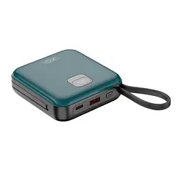 Powerbank 10000 mAh блакитний повербанк маленький з кабелем type c XO PR235 22.5W, павербанки - мініатюра 2