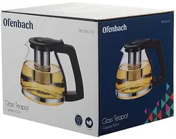 Чайник скляний заварювальний зі знімним ситечком Ofenbach 900 мл kuh0009147 - мініатюра 7
