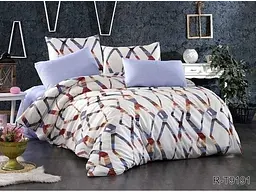 Комплект постільної білизни з компаньйоном (R-T9191) Євро TAG tekstil pbe0037149 - мініатюра 2