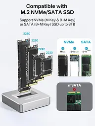 Зовнішній корпус ACASIS M04B для M.2 NVMe/SATA SSD 10 Гбіт/с з підтримкою до 8 ТБ (Синій) - мініатюра 6