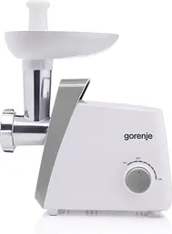 Gorenje М'ясорубка, 1600Вт, 2,2кг/хв, 2 решітки, пластик, білий - мініатюра 2