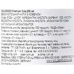 Напій Goldberg Premium Cola 200 мл  - мініатюра 6