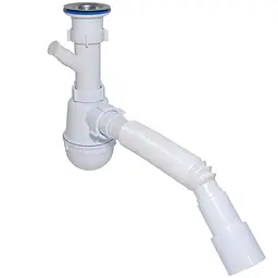 Сифон для мийки Waterstal А-40059 з відведенням для пральної машини 1 1/2″ 000013269