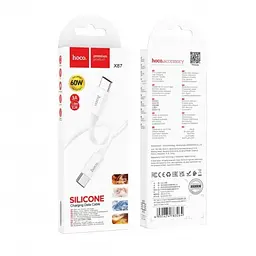 Кабель Hoco X87 Pisces Cable Type-C to Type-C 3A 1m White - мініатюра 2
