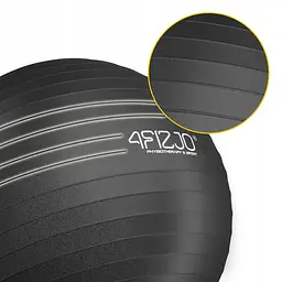 М'яч для фітнесу (фітбол) 4FIZJO 75 см Anti-Burst Black (P-5907739316370) - мініатюра 4