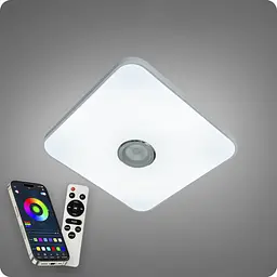 Люстра світлодіодна 517 Dlight RGB з пультом і колонкою 80Вт Білий (02164) - мініатюра 10