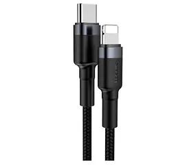Кабель Baseus Cafule Cable Type-C to iP PD 20W 1m Gray Black (CATLKLF-G1) - мініатюра 2