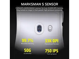 Миша Corsair Sabre v2 Pro White (CH-931G001-WW) - мініатюра 3