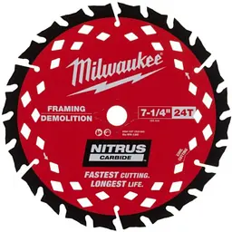 Диск пиляьний по деревині з цвяхами Nitrus MILWAUKEE, діаметр 190х30х1,6мм, 24 зуб.