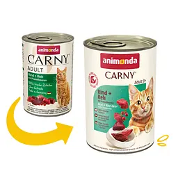 Вологий корм для кішок Animonda Carny Adult Beef + Venison with Cowberries з яловичиною, оленіною та брусницею 400 г (арт.AM-83716) - мініатюра 2