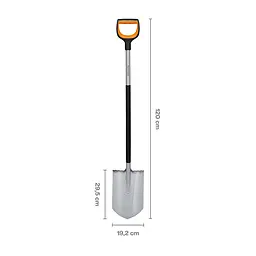 Лопата штикова загострена Fiskars Xact™ 120 см із школою (1066729) - мініатюра 6