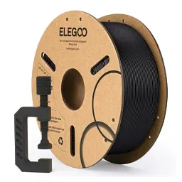 Пластик для 3D друку Elegoo, PLA-CF, Black, 1.75 мм, 1 кг, з вуглецевим волокном (50.203.0464)
